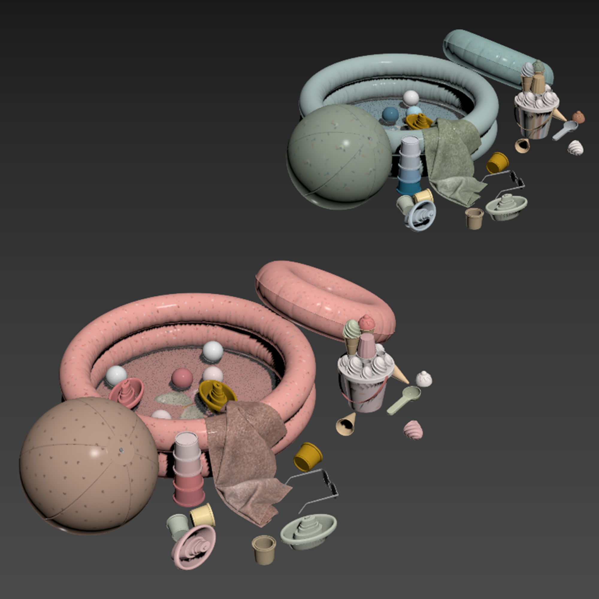 children decor set 10 3D model_6