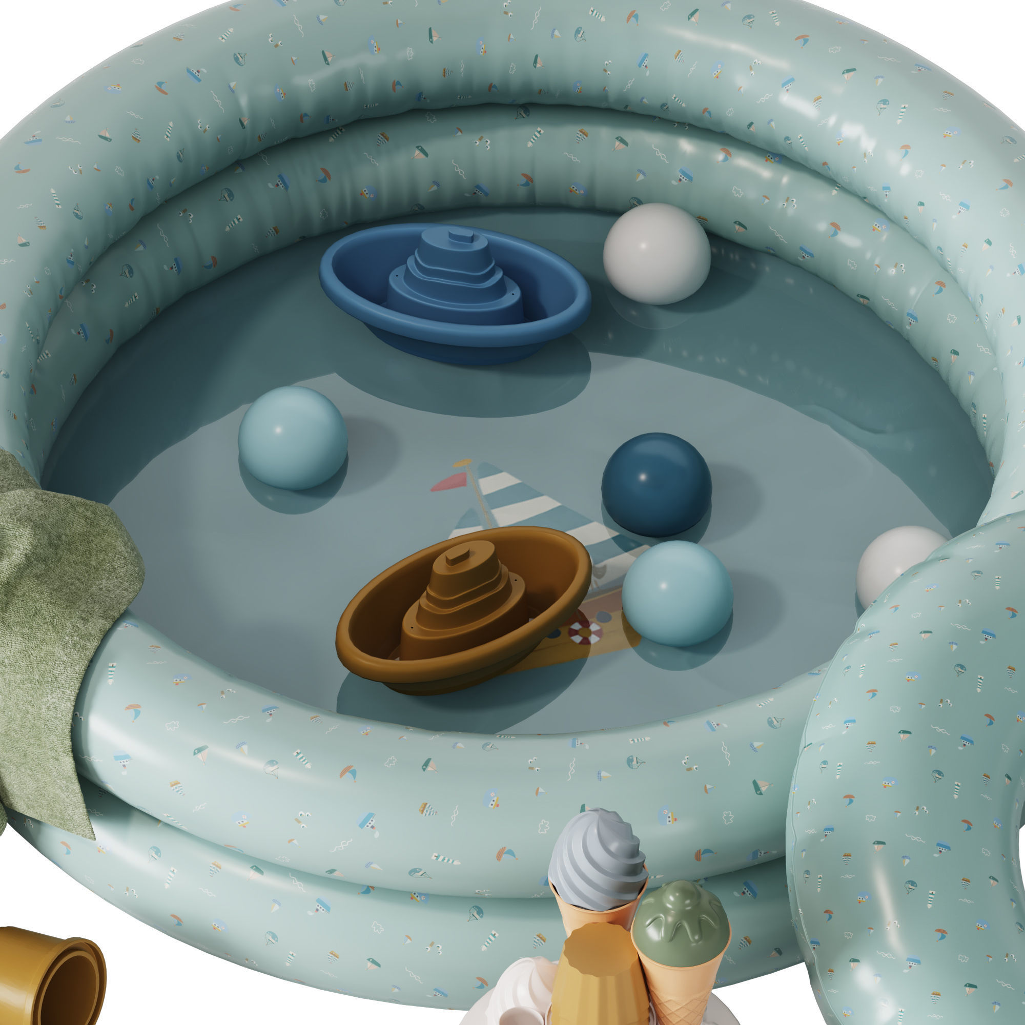 children decor set 10 3D model_4