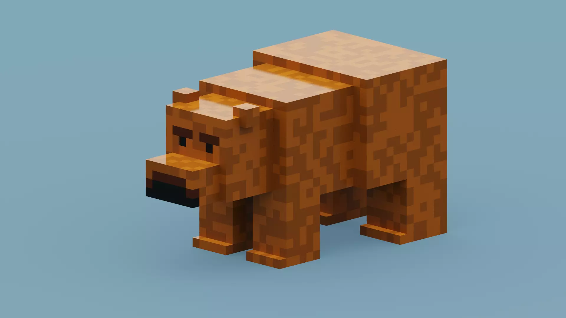 Minecraft Grizzly Bear Low-poly 3D model_0