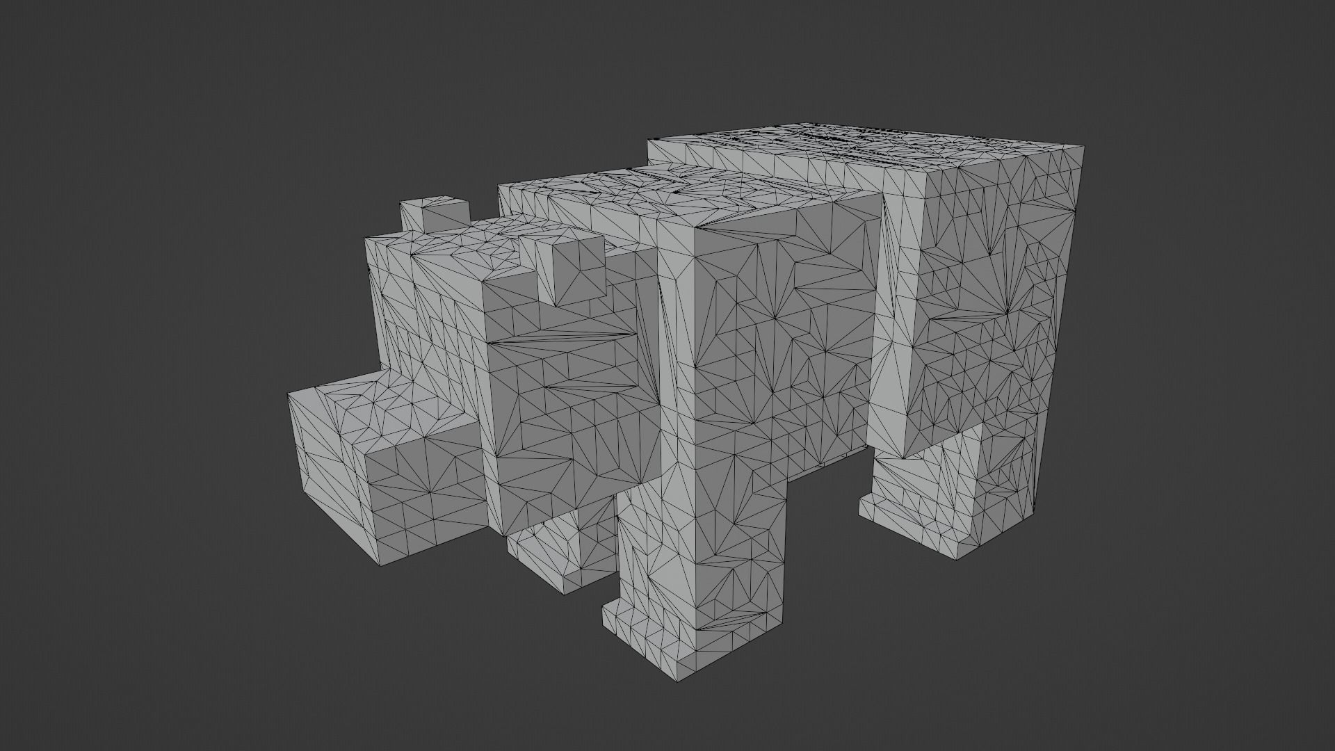 Minecraft Grizzly Bear Low-poly 3D model_12