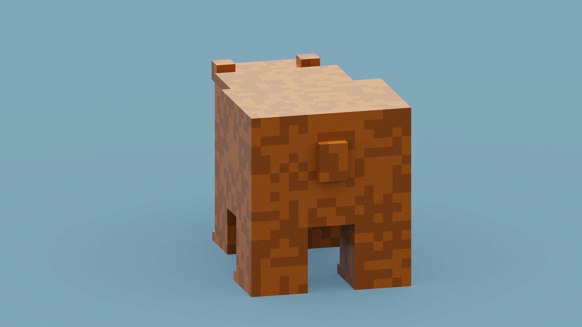 Minecraft Grizzly Bear Low-poly 3D model_4