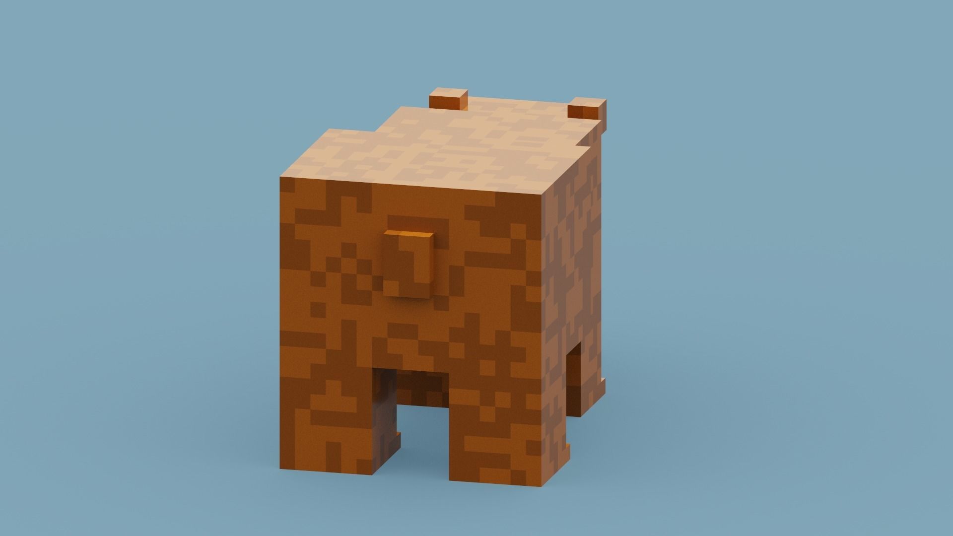 Minecraft Grizzly Bear Low-poly 3D model_5