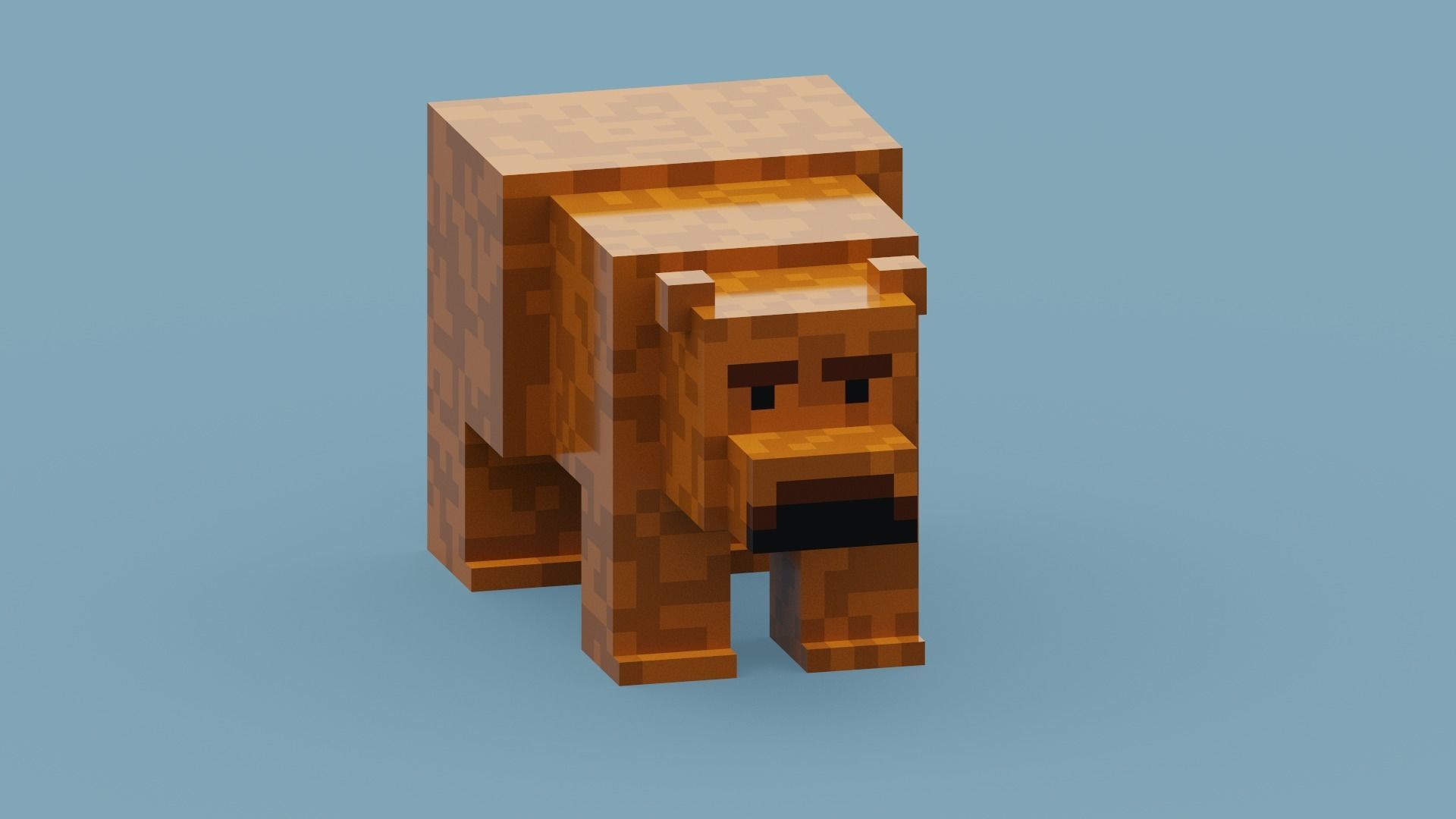 Minecraft Grizzly Bear Low-poly 3D model_10