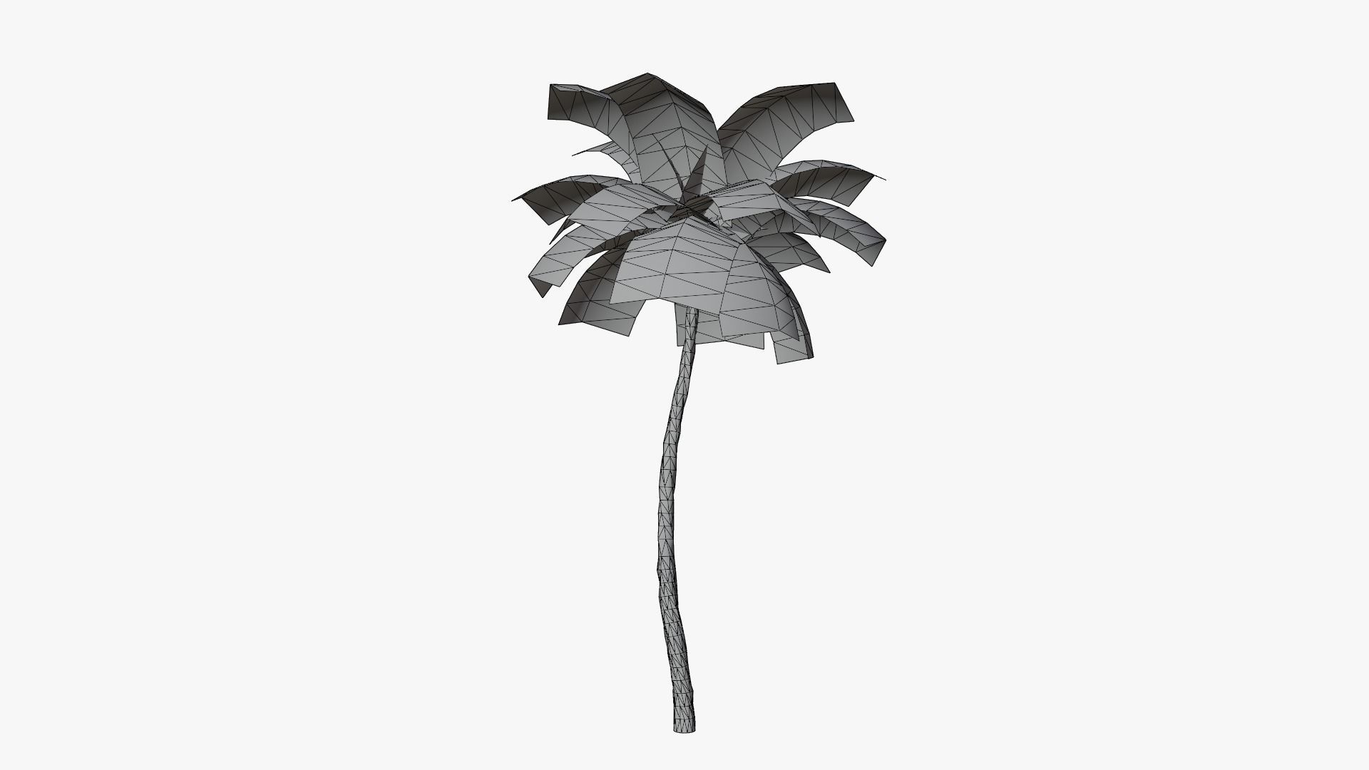 Stylized Palm v4 Low-poly 3D model_6