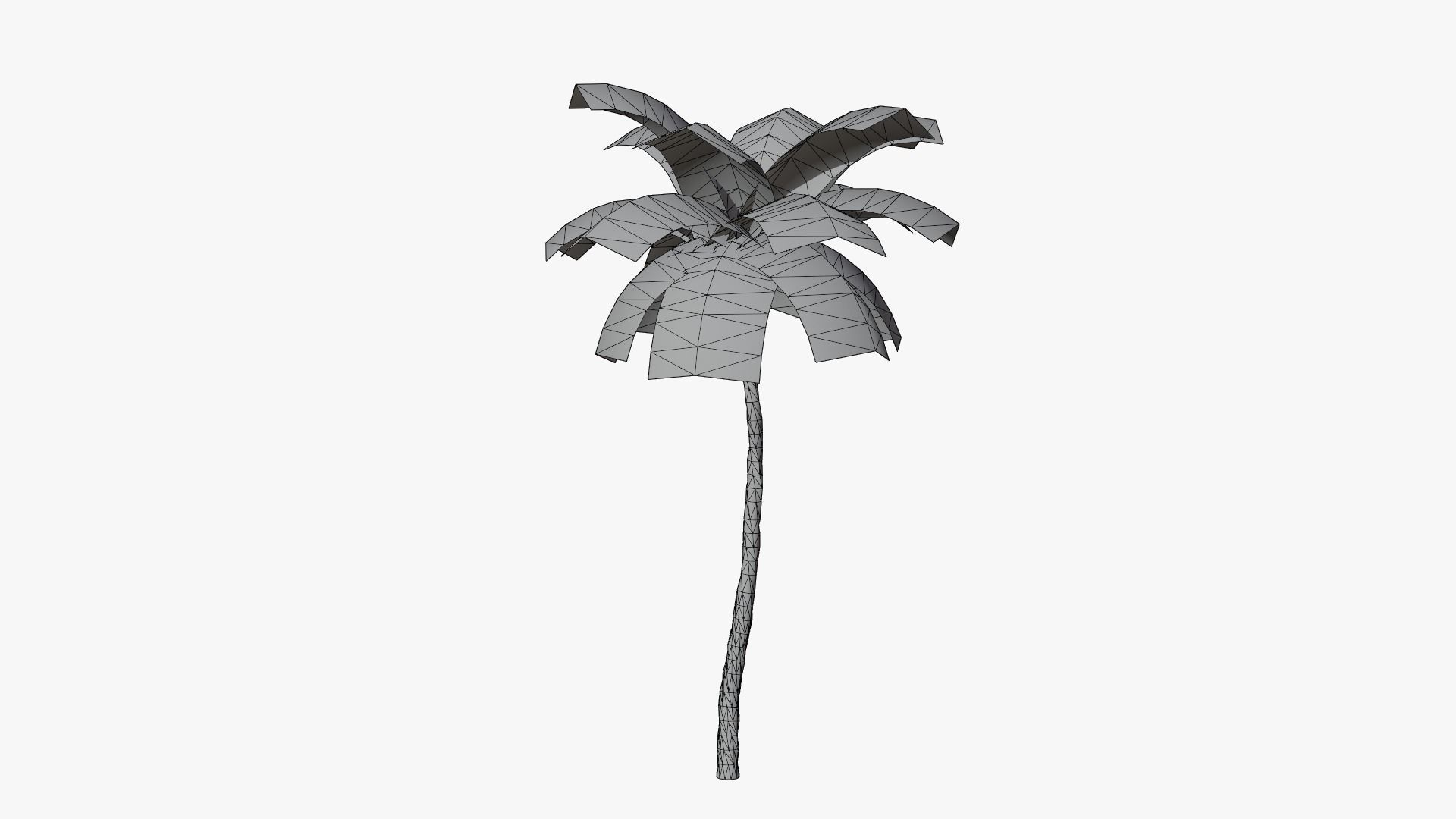 Stylized Palm v4 Low-poly 3D model_10