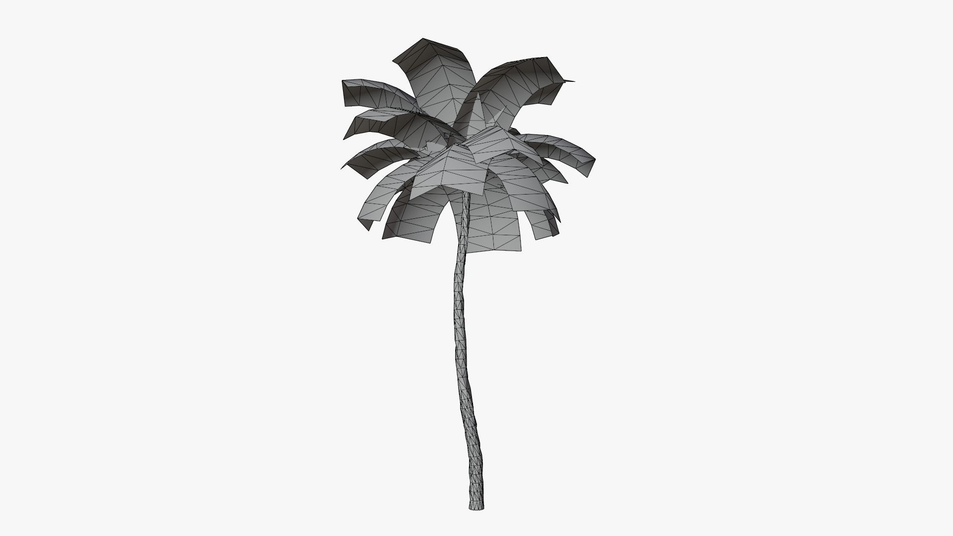 Stylized Palm v4 Low-poly 3D model_7