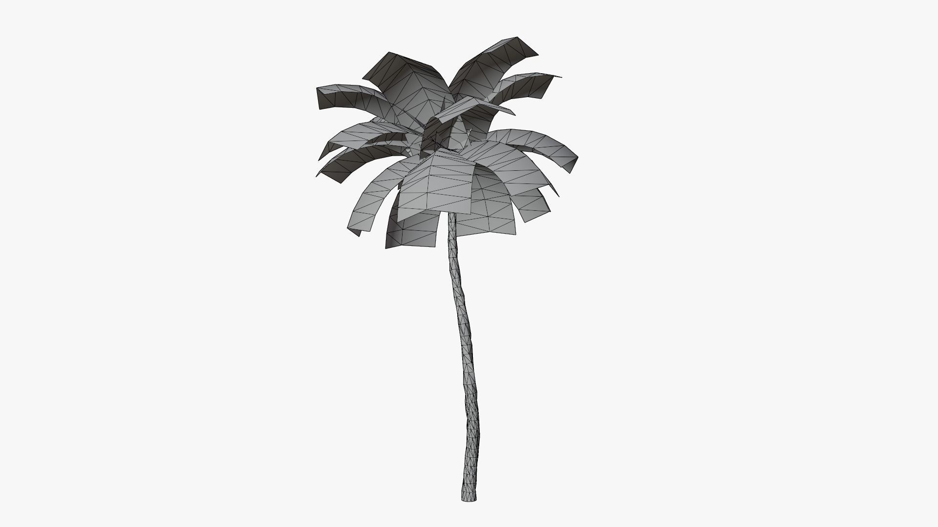 Stylized Palm v4 Low-poly 3D model_8