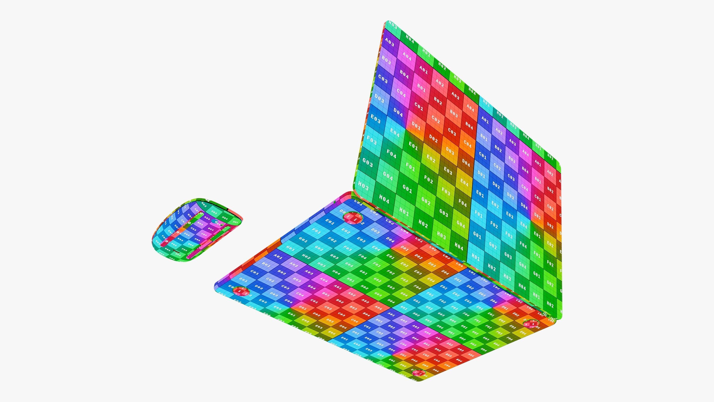 Apple MacBook Air 15 inch Silver 2023 With Magic Mouse 3D model_31