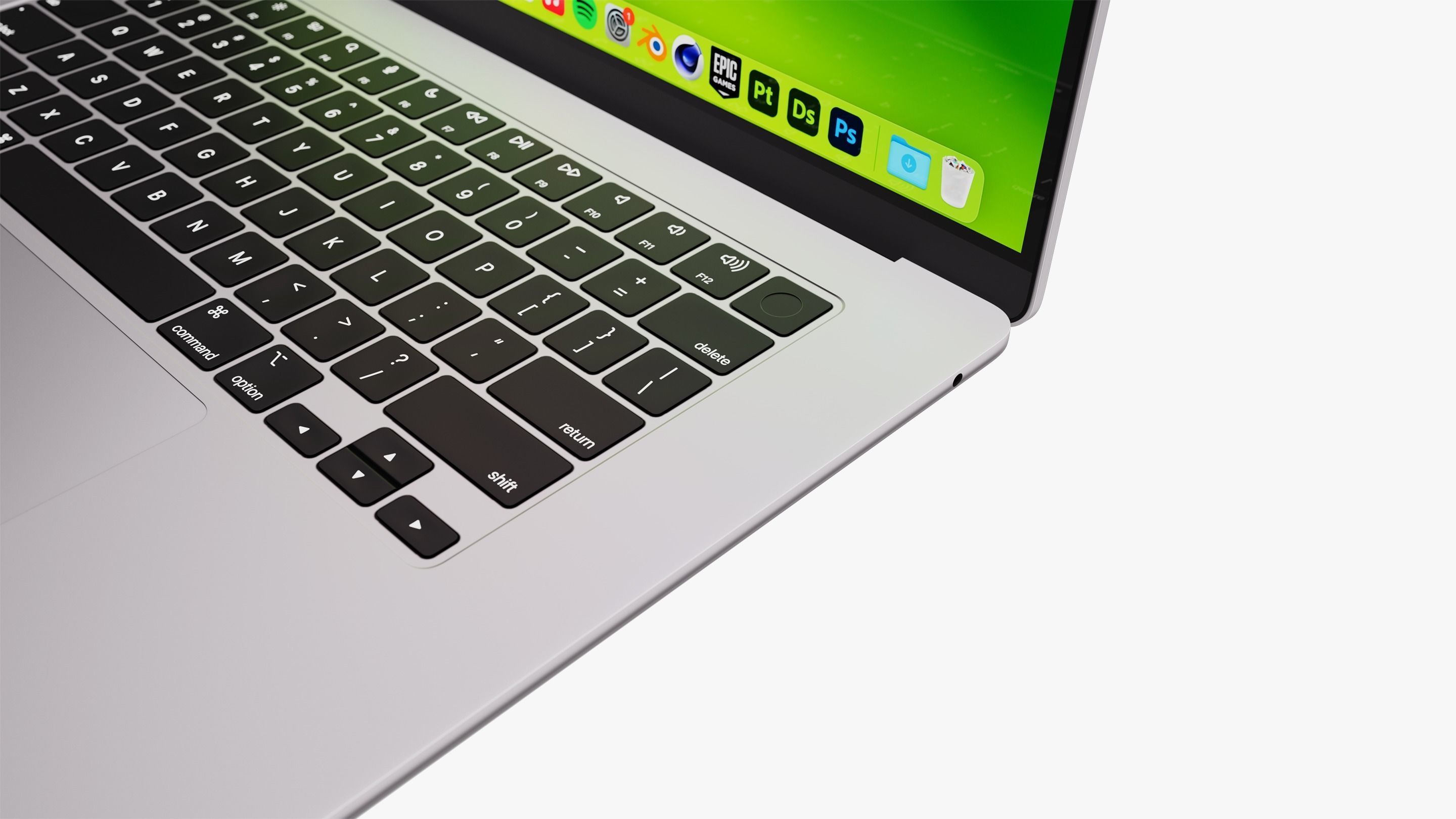 Apple MacBook Air 15 inch Silver 2023 With Magic Mouse 3D model_20