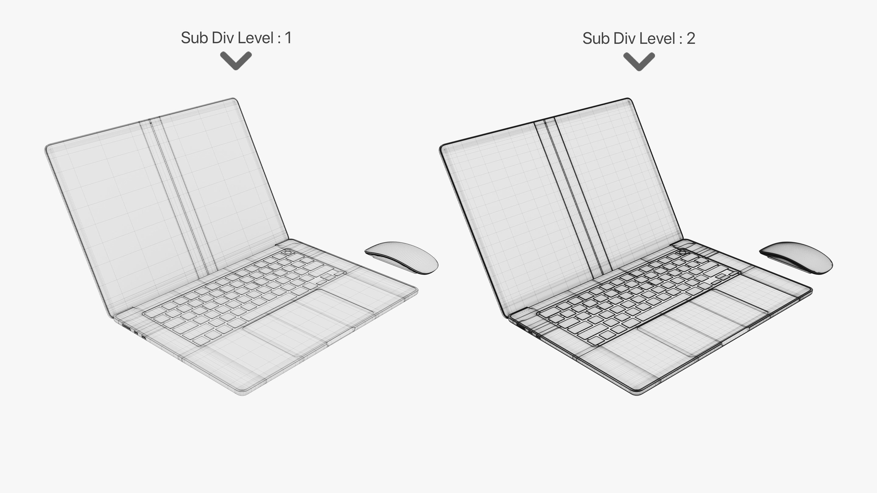 Apple MacBook Air 15 inch Silver 2023 With Magic Mouse 3D model_28