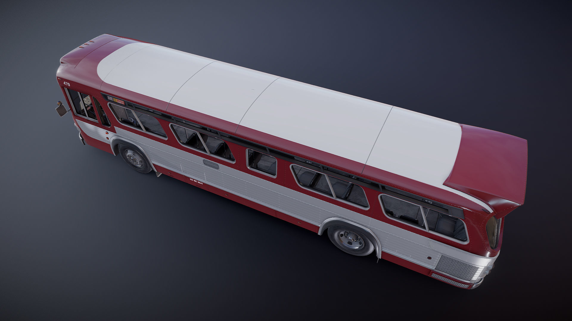 City bus Low-poly 3D model_20