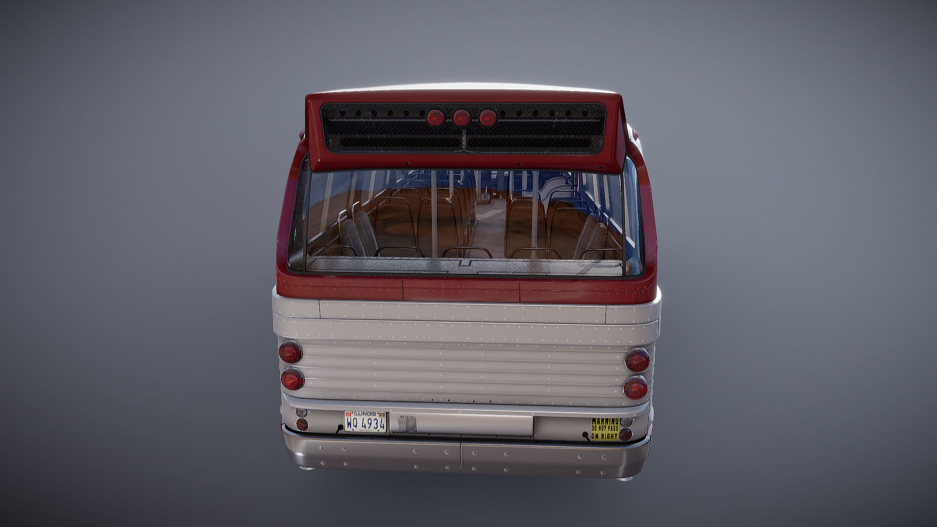 City bus Low-poly 3D model_22