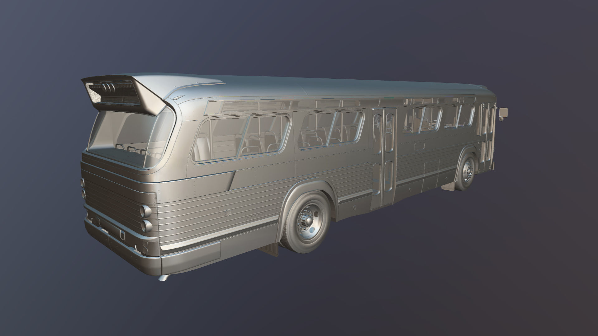 City bus Low-poly 3D model_32