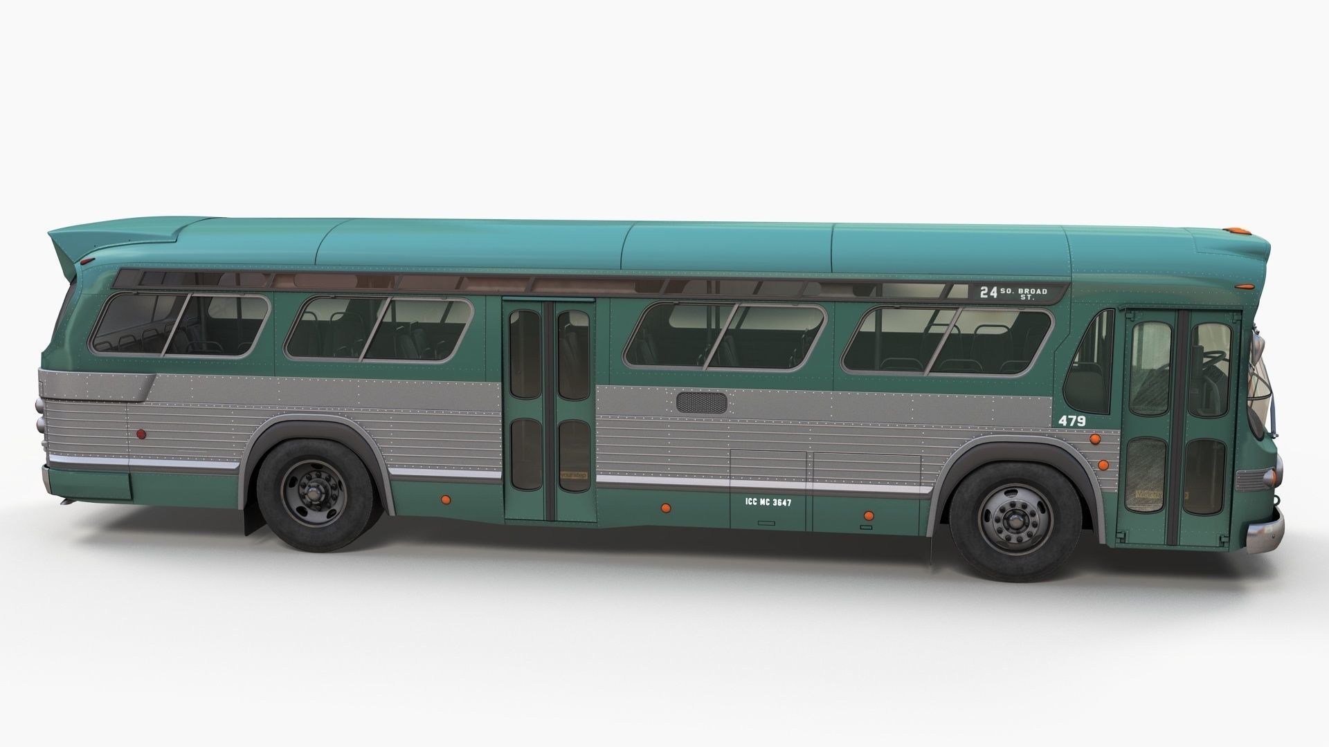City bus Low-poly 3D model_3