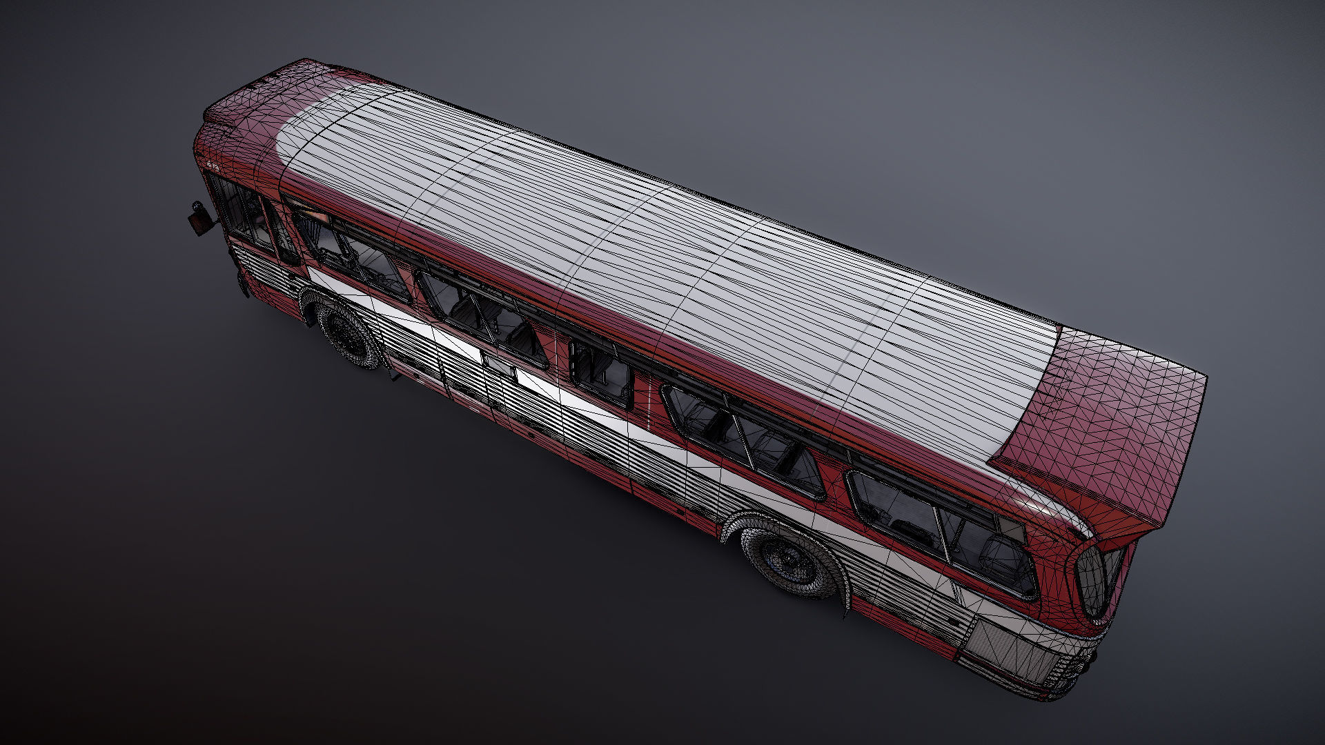 City bus Low-poly 3D model_29
