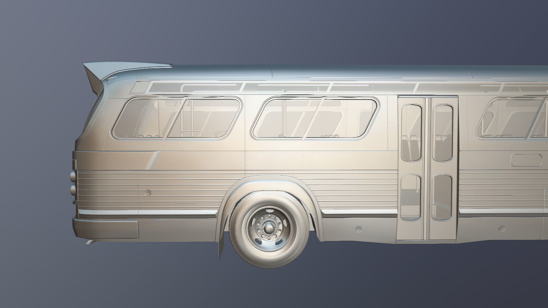 City bus Low-poly 3D model_34