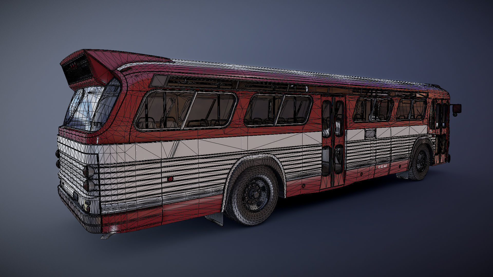 City bus Low-poly 3D model_26