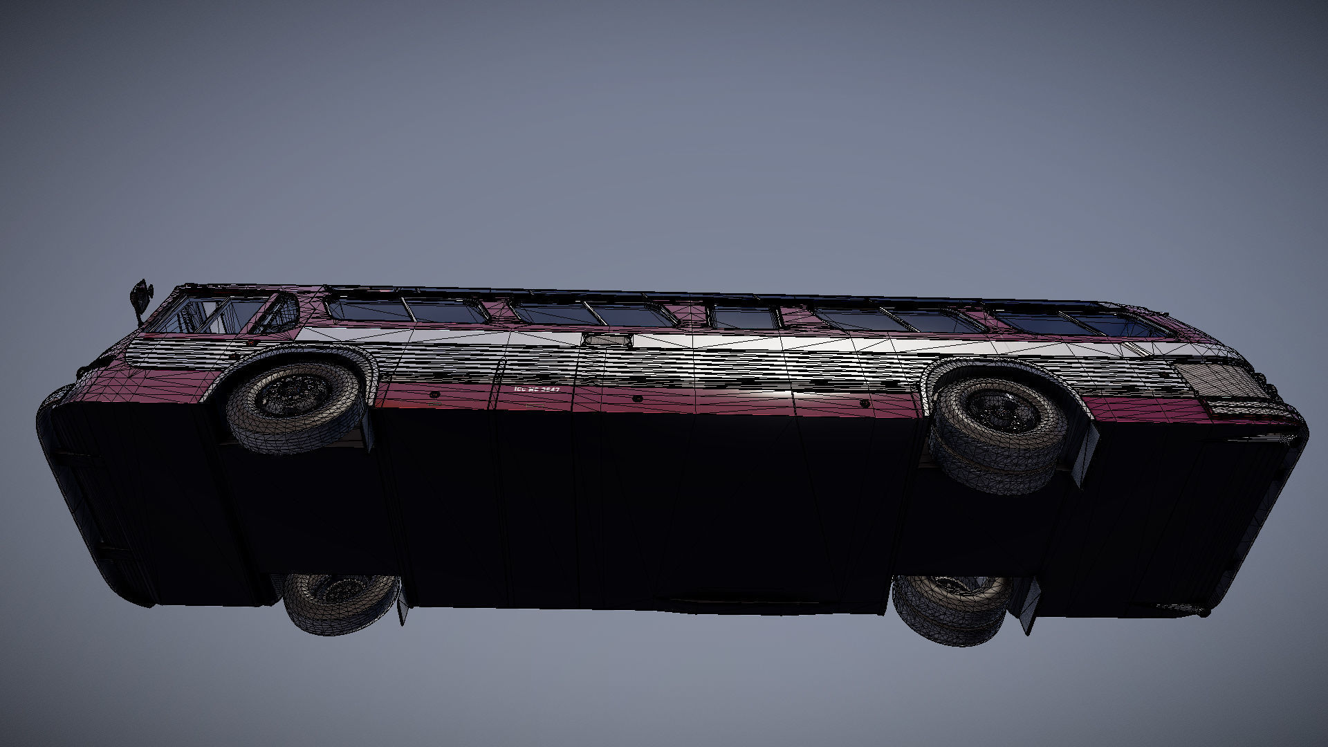 City bus Low-poly 3D model_30