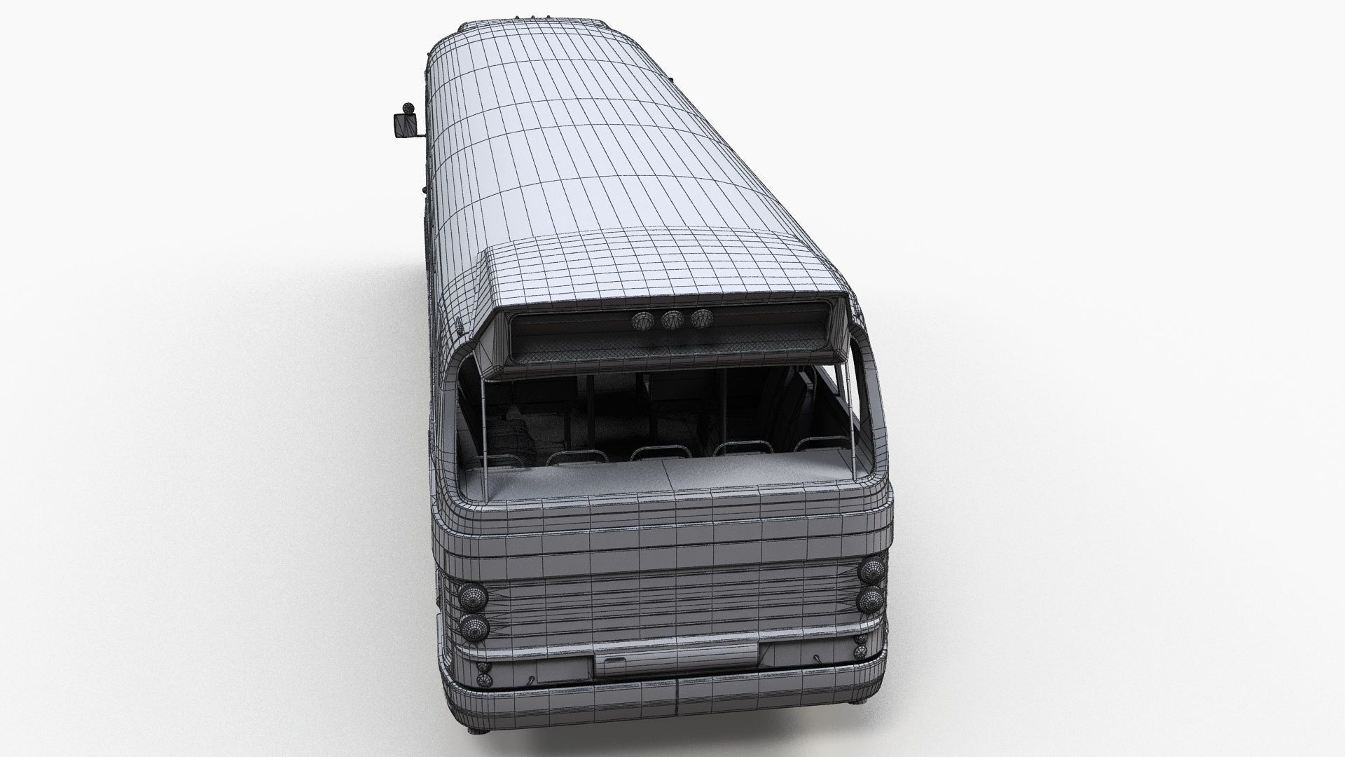 City bus Low-poly 3D model_14