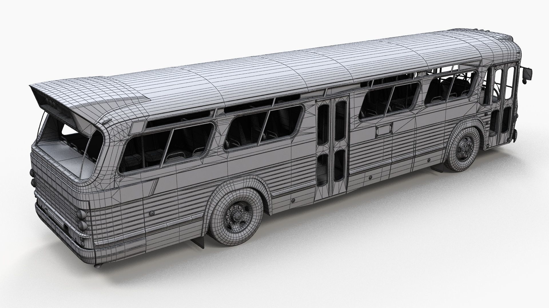 City bus Low-poly 3D model_10