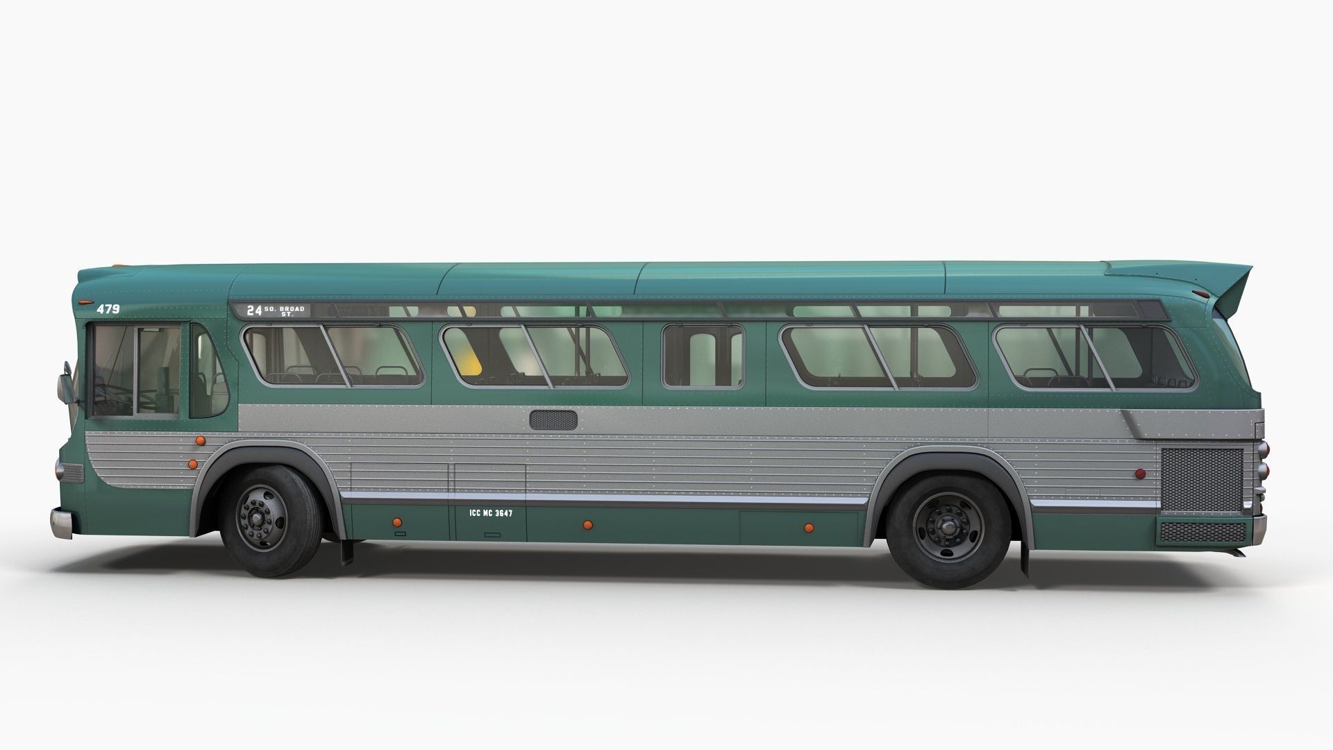 City bus Low-poly 3D model_4