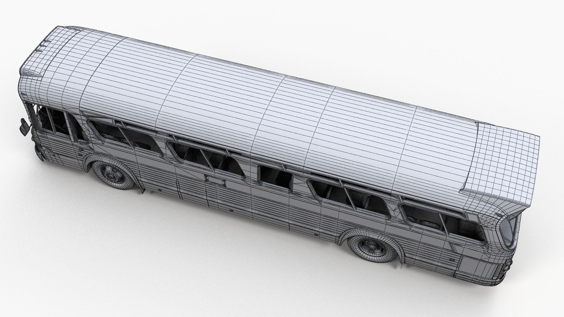 City bus Low-poly 3D model_13