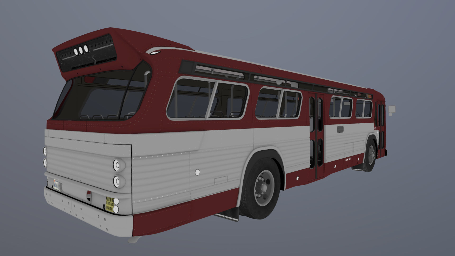 City bus Low-poly 3D model_37