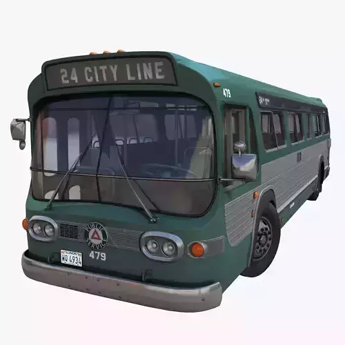 City bus Low-poly 3D model