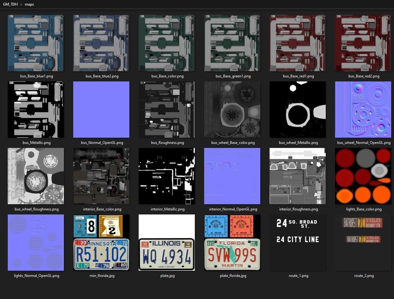 City bus Low-poly 3D model_46