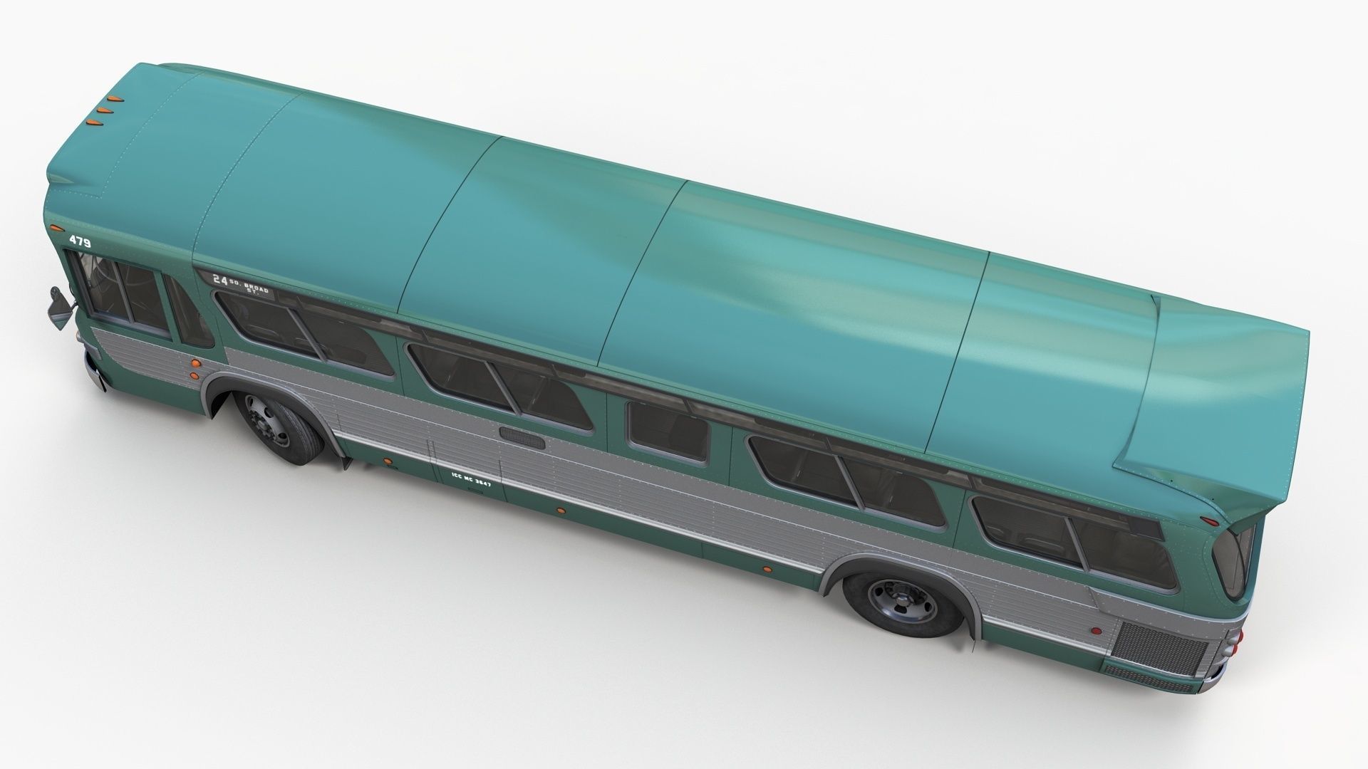 City bus Low-poly 3D model_5