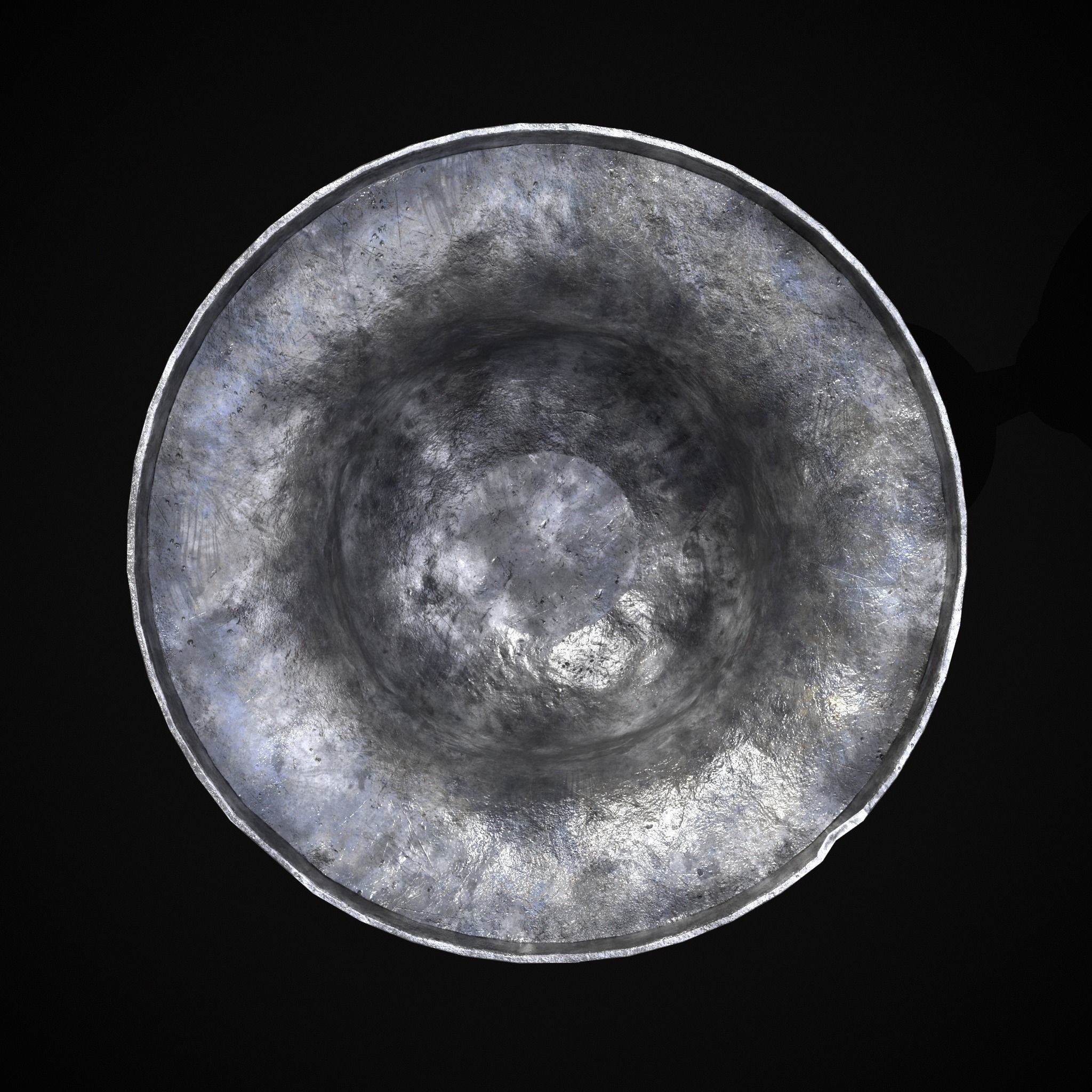 Flowered Iron Vase Low-poly 3D model_5