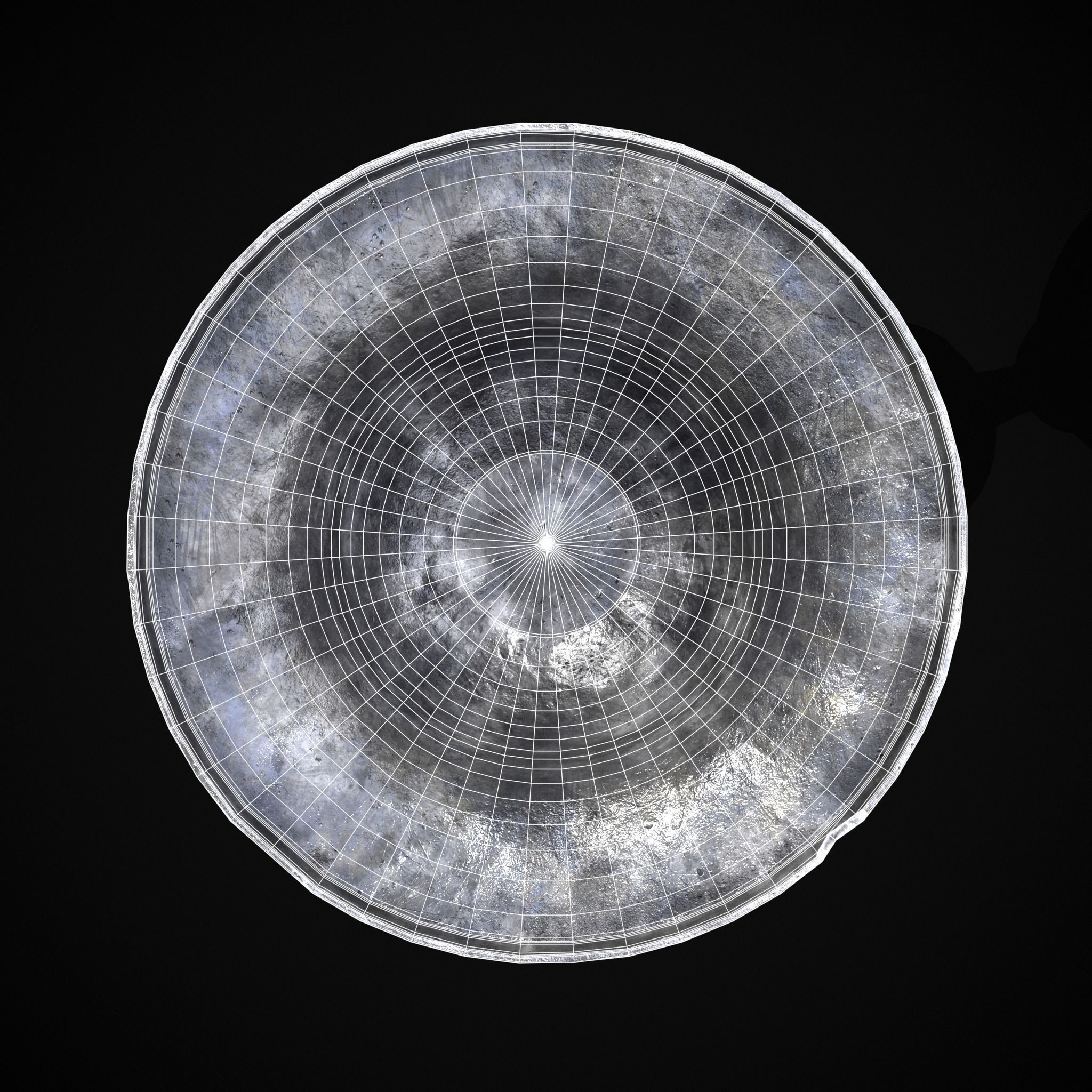 Flowered Iron Vase Low-poly 3D model_6