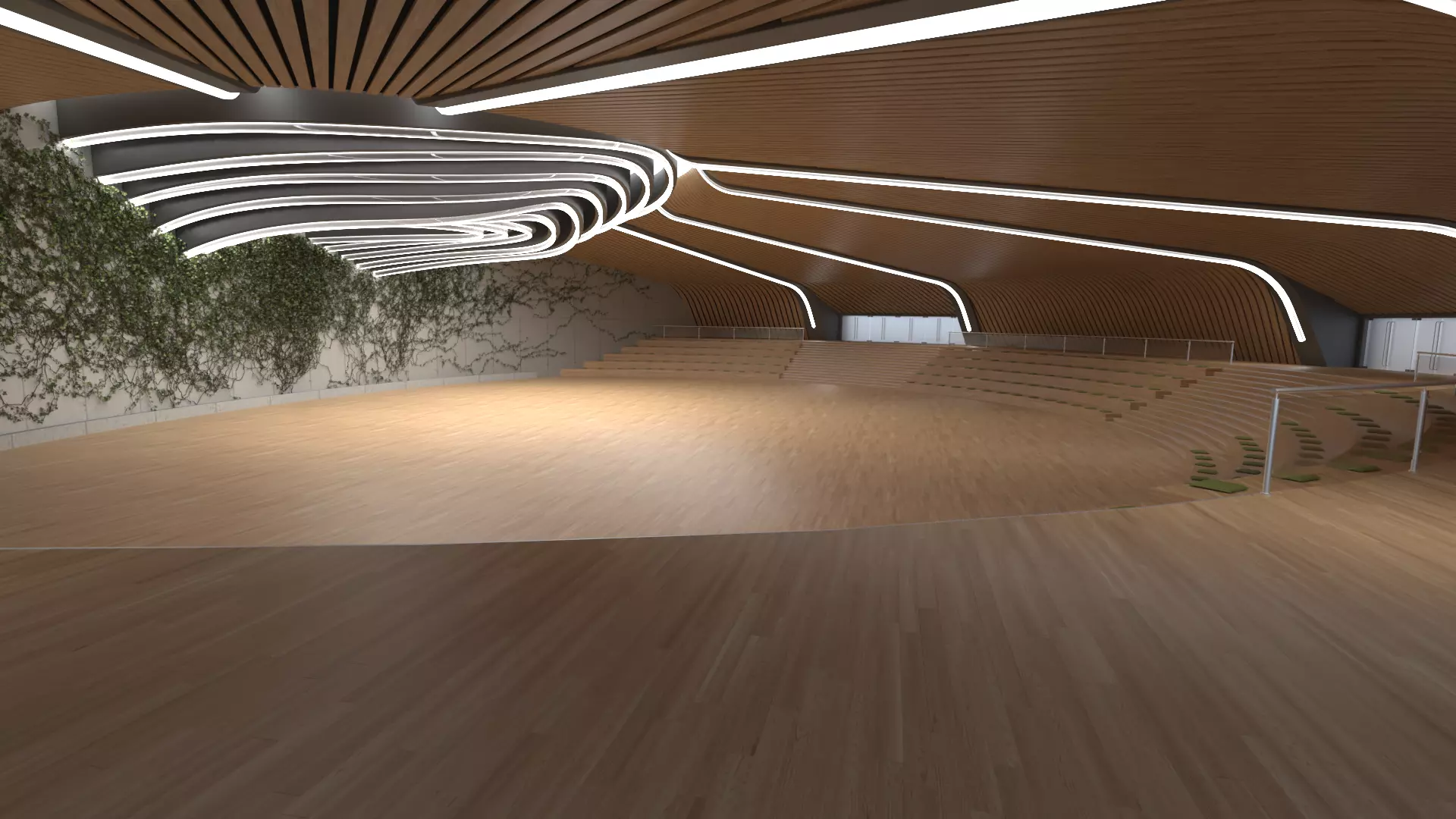 Forum Hall Low-poly 3D model_0