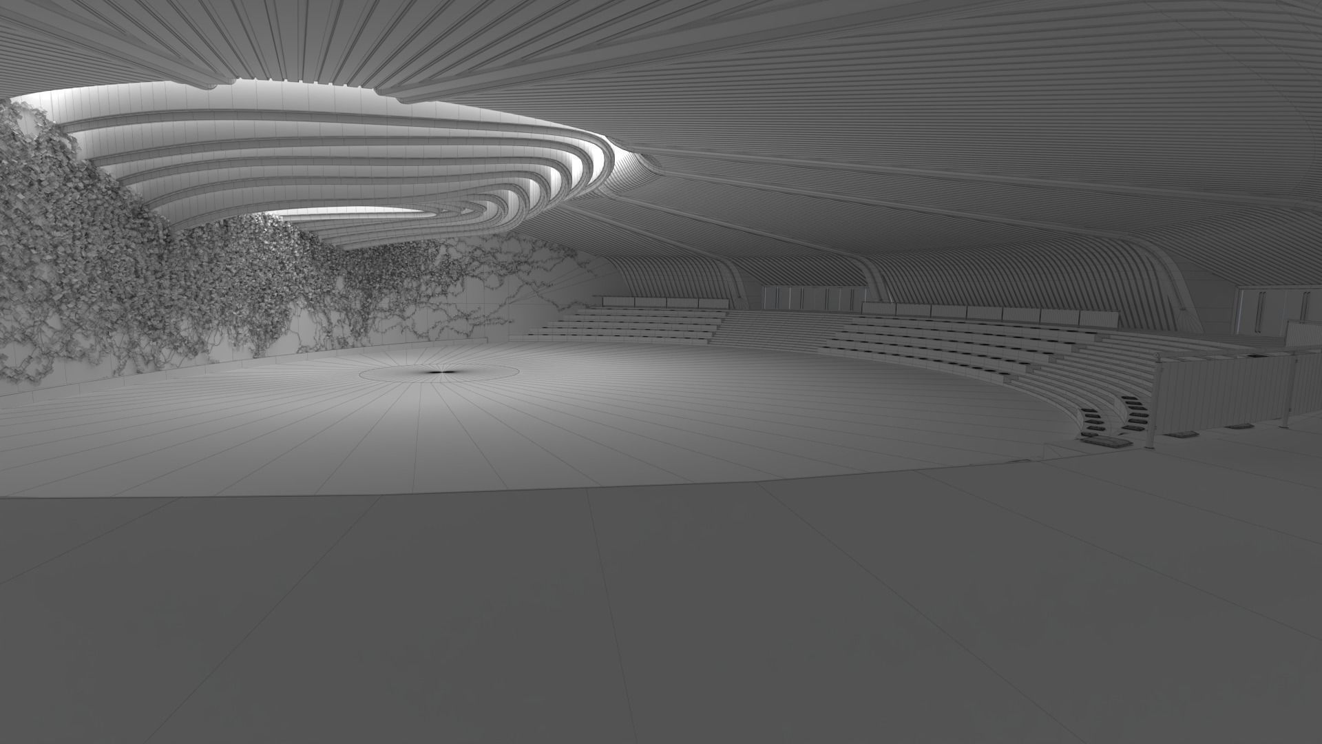 Forum Hall Low-poly 3D model_5