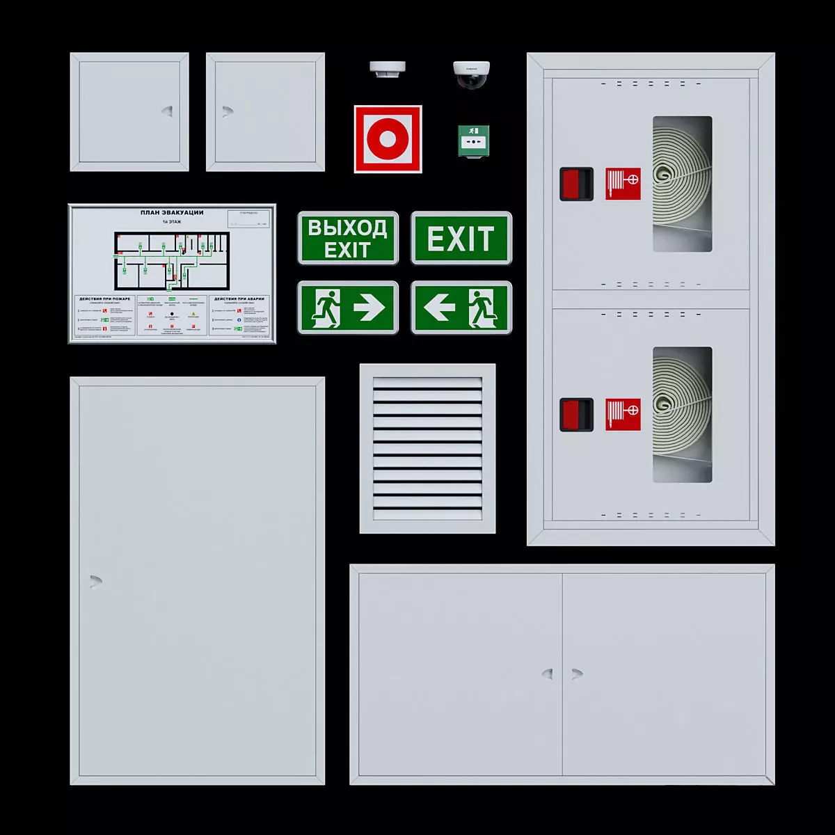 fire set 1 3D model_0