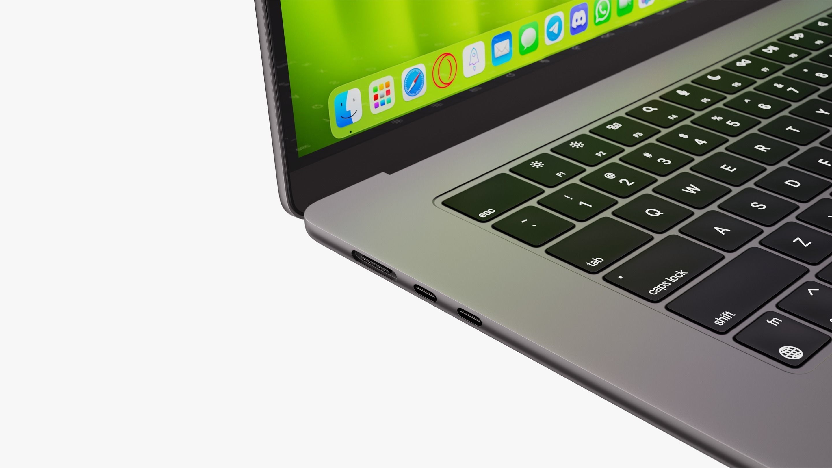 Apple MacBook Air 15 inch Space Gray 2023 With Magic Mouse 3D model_21