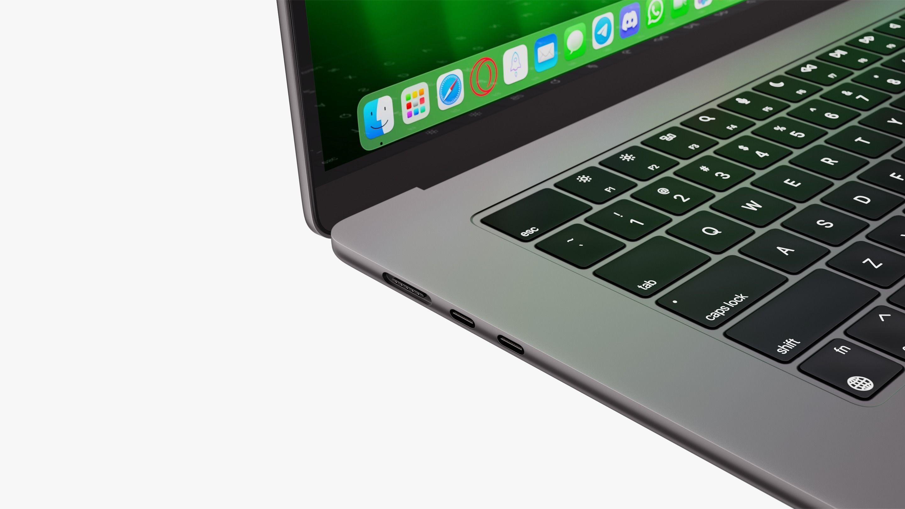 Apple MacBook Air 15 inch Space Gray 2023 With Magic Mouse 3D model_23