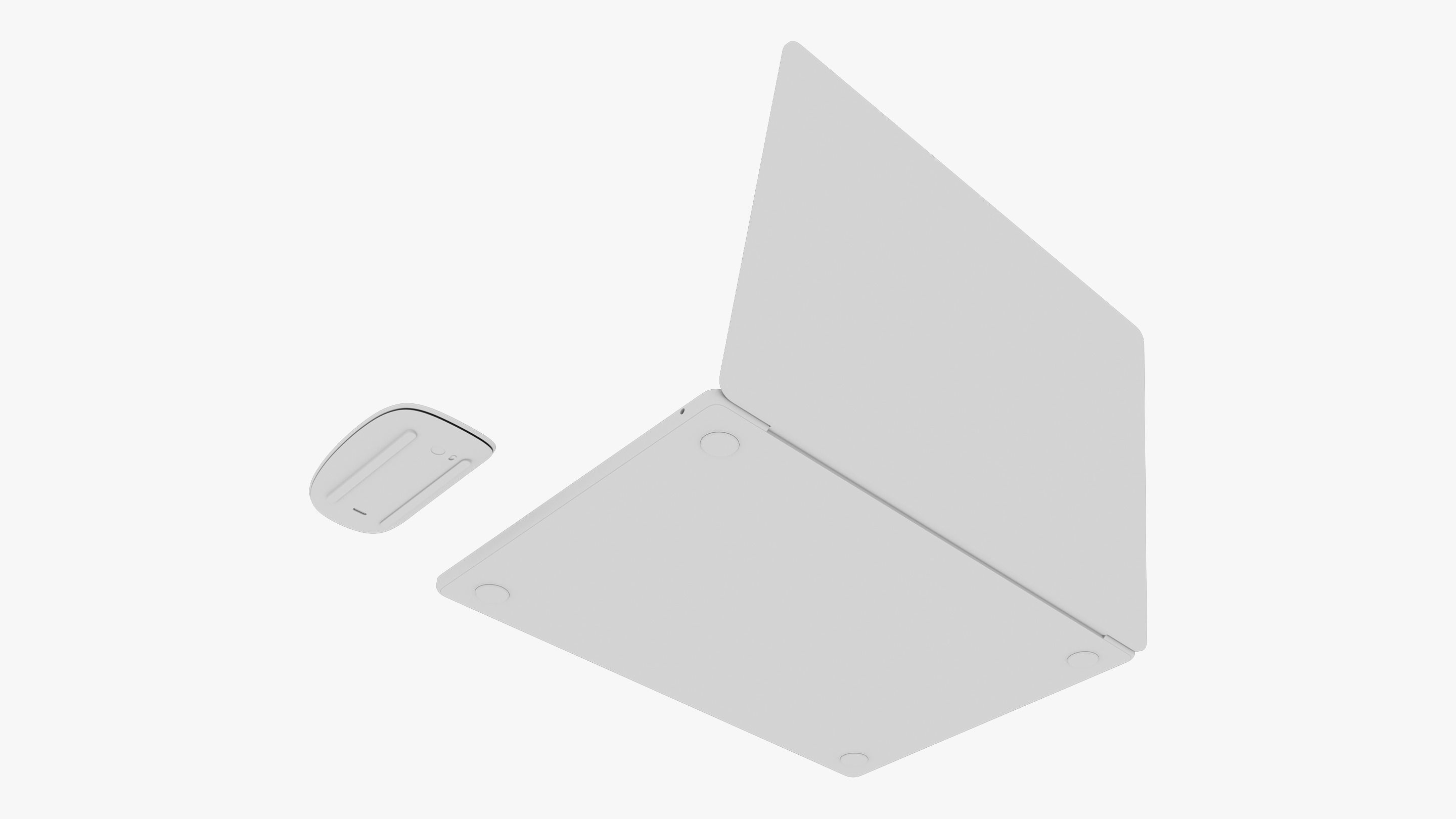 Apple MacBook Air 15 inch Space Gray 2023 With Magic Mouse 3D model_26