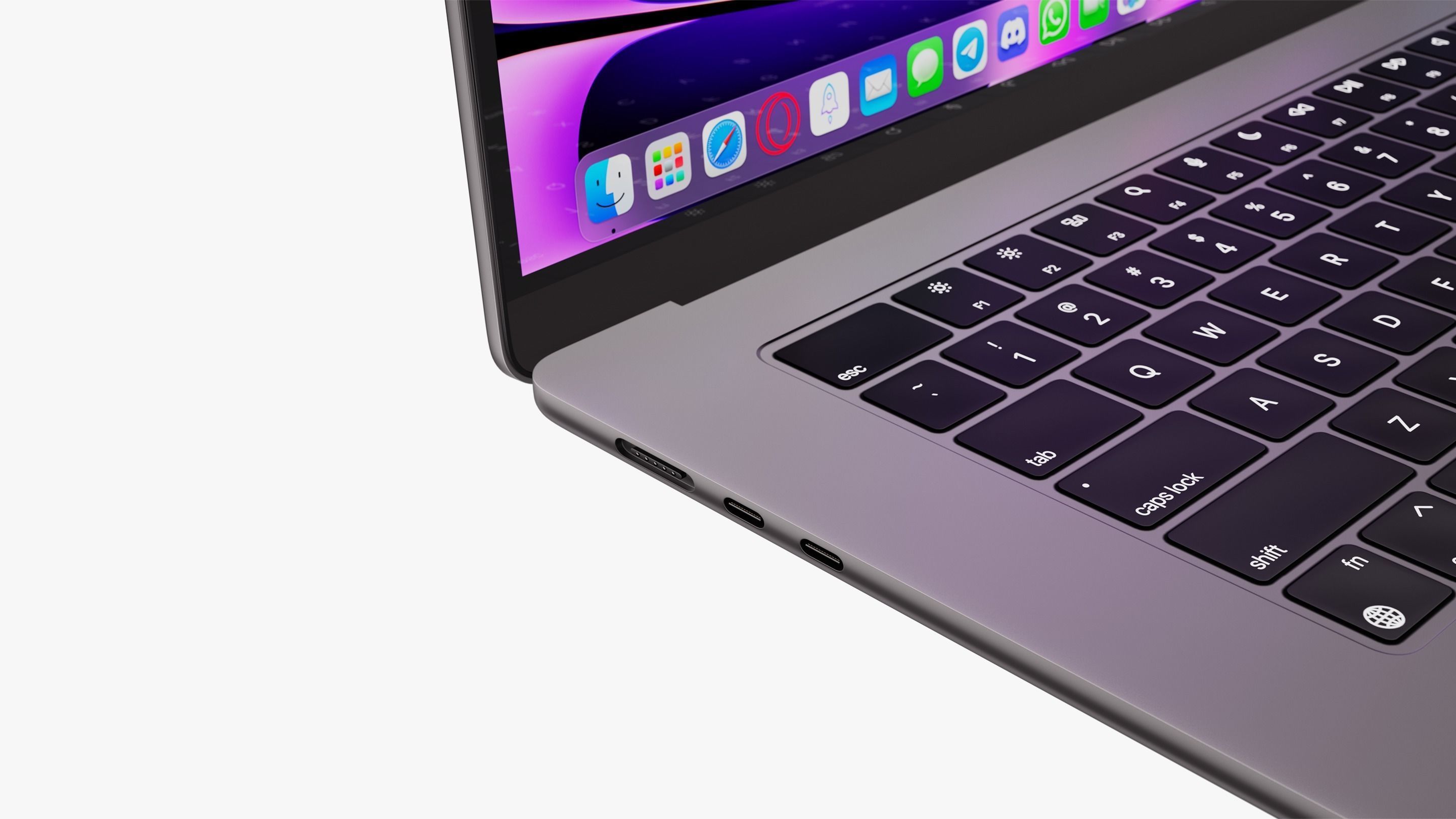 Apple MacBook Air 15 inch Space Gray 2023 With Magic Mouse 3D model_19