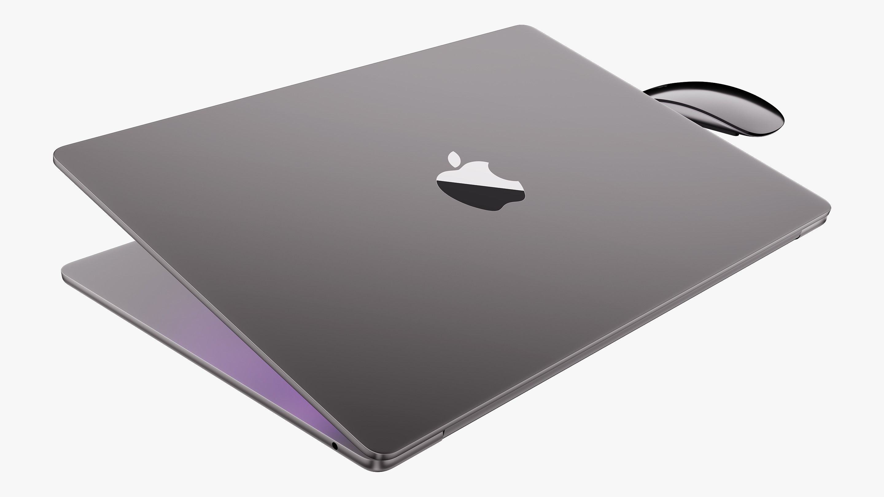 Apple MacBook Air 15 inch Space Gray 2023 With Magic Mouse 3D model_14