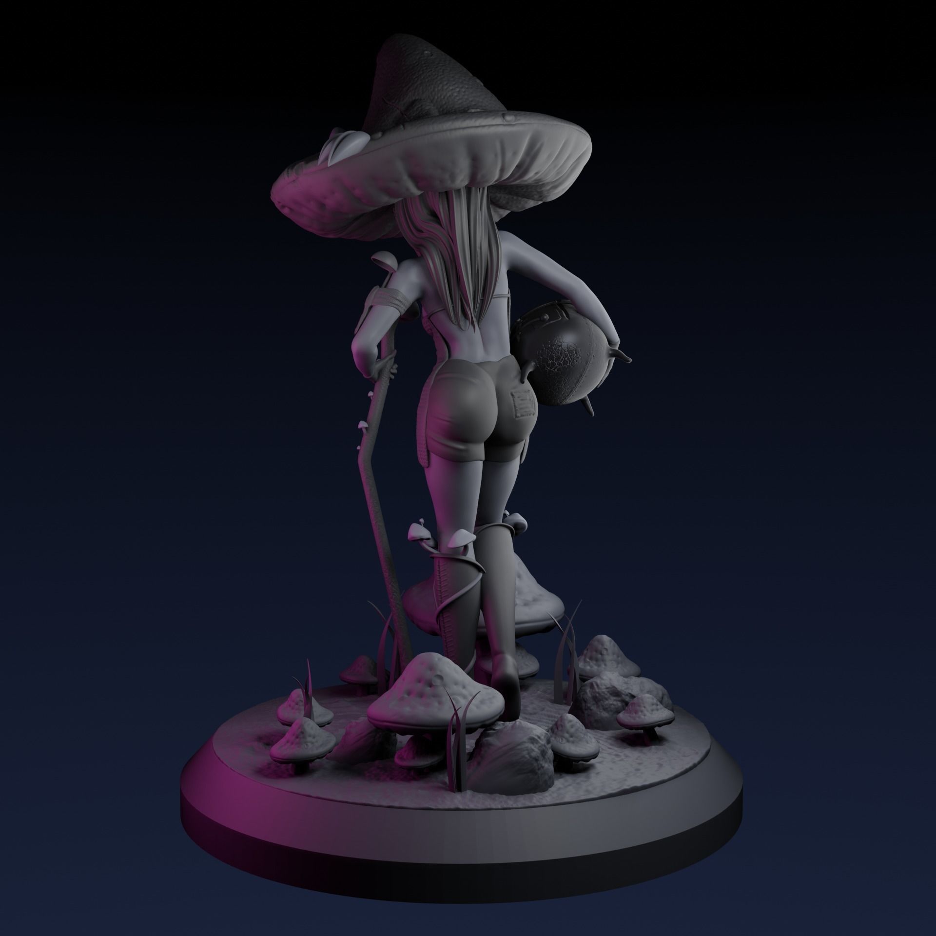 Mushroom Soup Witch 3D print model_1