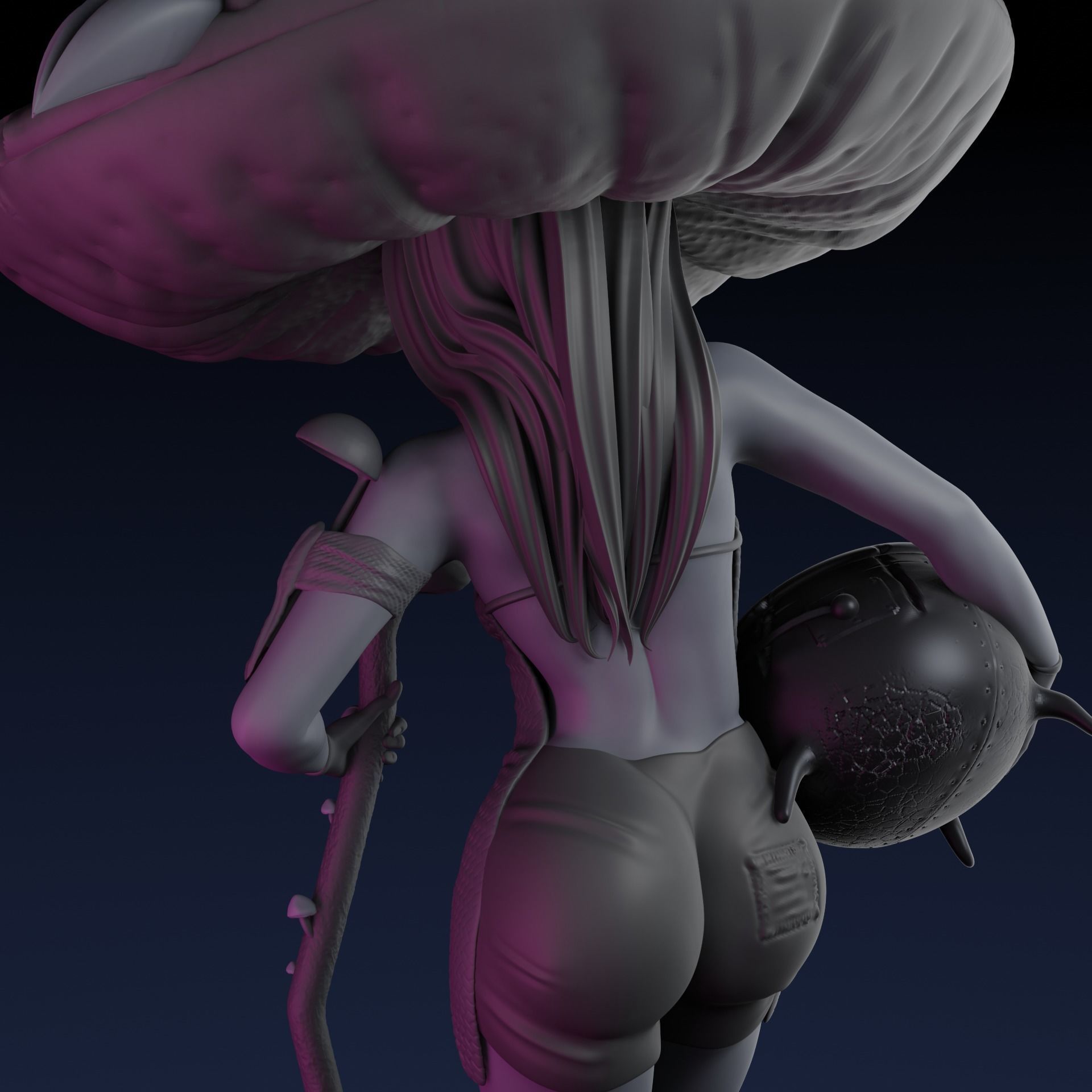 Mushroom Soup Witch 3D print model_3