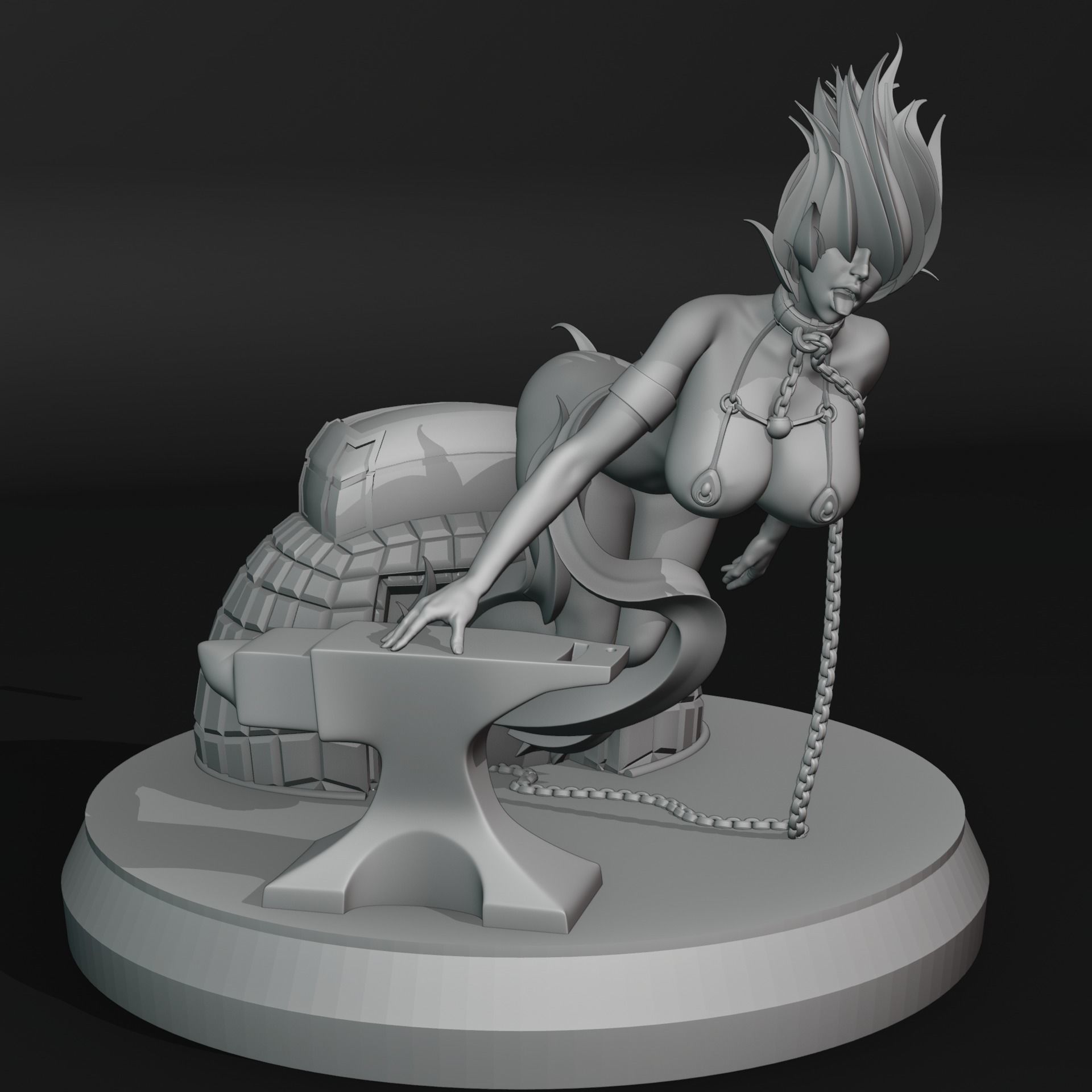 Fire Spirit - presupported - QB Works 3D print model_4