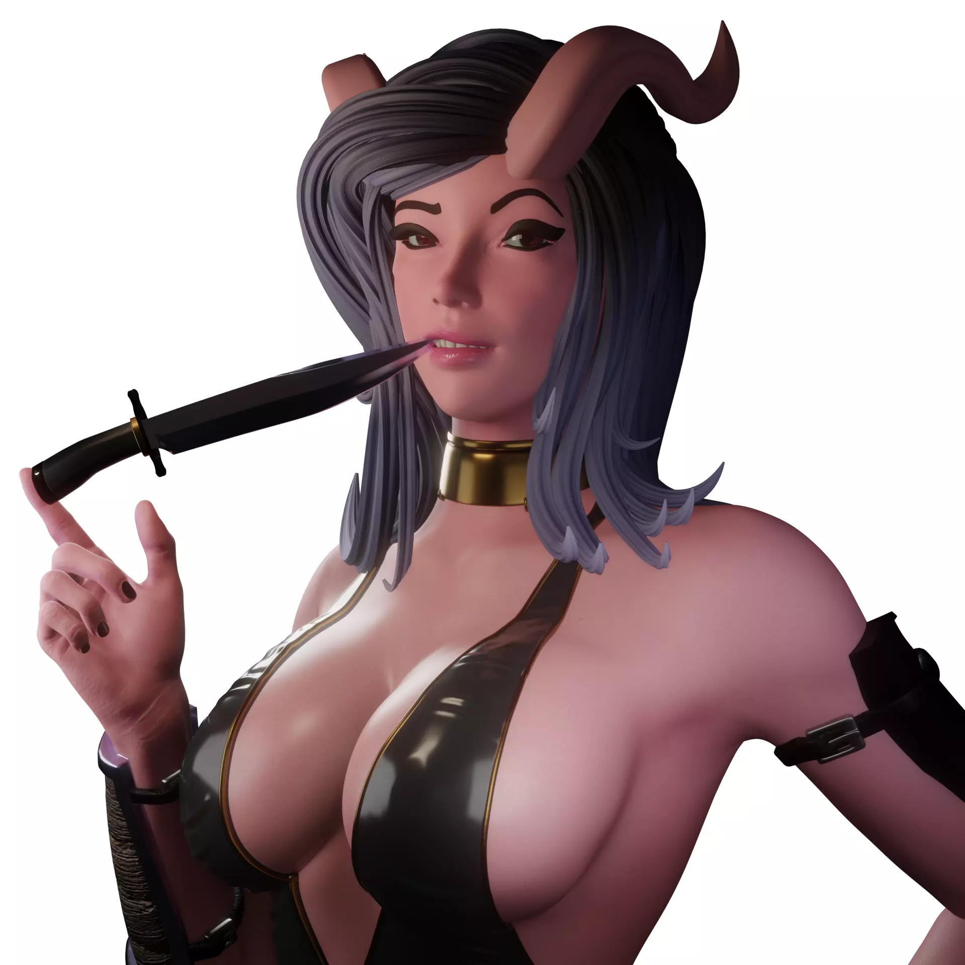 Tiefling Rogue 3D print model_0