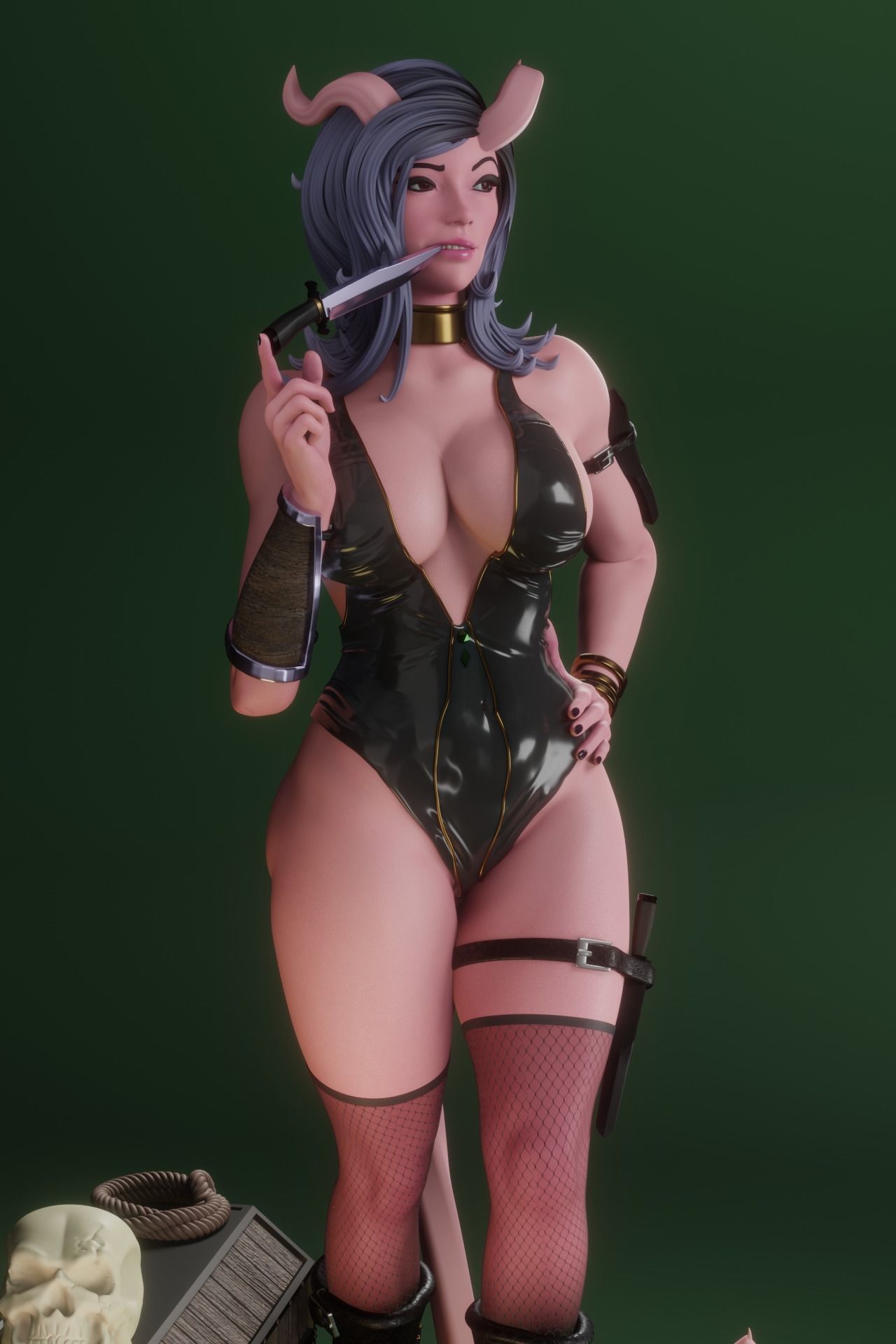 Tiefling Rogue 3D print model_6