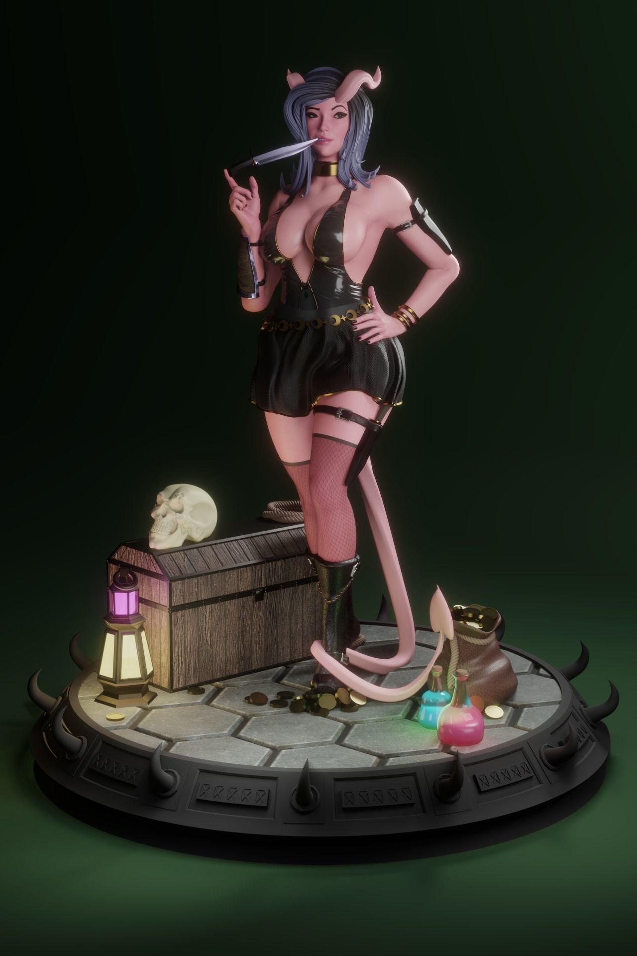 Tiefling Rogue 3D print model_4