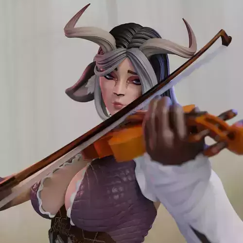 Faun Bard - presupported - QB Works 3D print model
