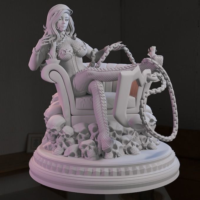 Vampire Queen - presupported - QB Works 3D print model_2
