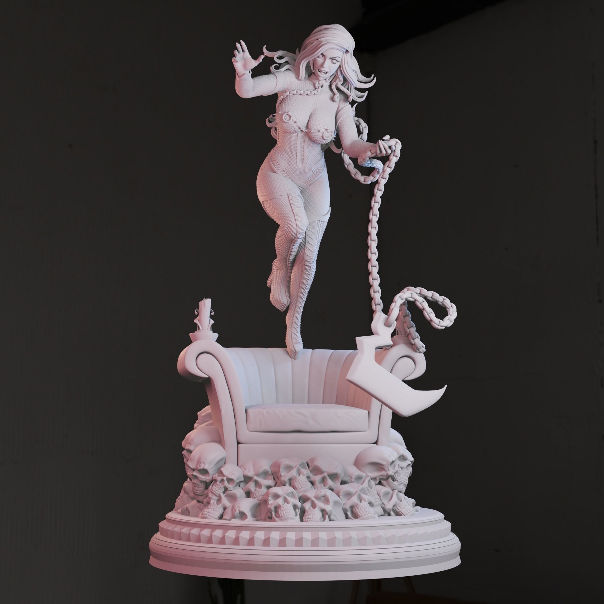 Vampire Queen - presupported - QB Works 3D print model_13