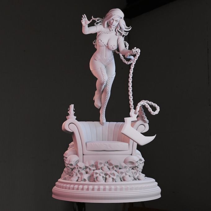 Vampire Queen - presupported - QB Works 3D print model_10